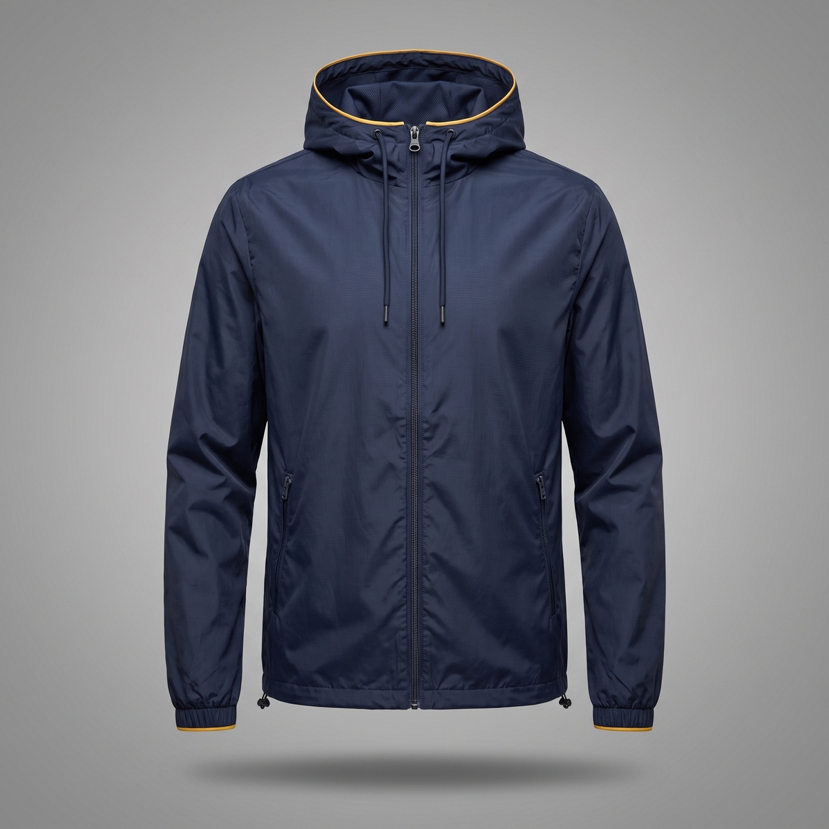 Men's Classic Streetwear Windbreaker in navy, front view